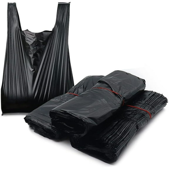 Sanitary Napkin Bags,Topboutique Black Trash Bags with Handles,300 Pcs Plastic Rubbish Bags,Personal Disposal Bags for Women Sanitary Napkin Feminine Products,7.1 x 11.4 inches Wastebasket Bags