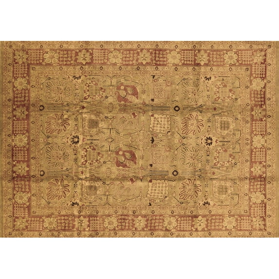 Ahgly Company Indoor Rectangle Oriental Brown Industrial Area Rugs, 8' x 10'