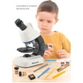thumbnail image 5 of White Portable Kids Microscope Science Kit With 1200X Magnification Hd Optical Lens Includes 12 Experiment Tools For Stem Learning Educational Science Toy For Ages 5+ 22.5X11.5X29Cm, 5 of 5