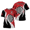 thumbnail image 3 of Personalized Dart 3D Shirts for Men Women 3D, Custom Name Team Dartboard Shirt S-5XL, Gifts shirt (Pink, S), 3 of 10