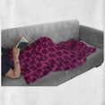 thumbnail image 6 of Hot Pink Soft Flannel Fleece Throw Blanket, Eastern Themed Oriental Black Damask Design on a Hot Pink Backdrop, Cozy Plush for Indoor and Outdoor Use, 50" x 60", Black Hot Pink, by Ambesonne, 6 of 6