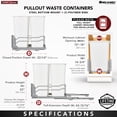 thumbnail image 4 of Rev-A-Shelf Double 50 Qt Pull Out Soft-Close Steel Kitchen Waste Basket, 4 of 11