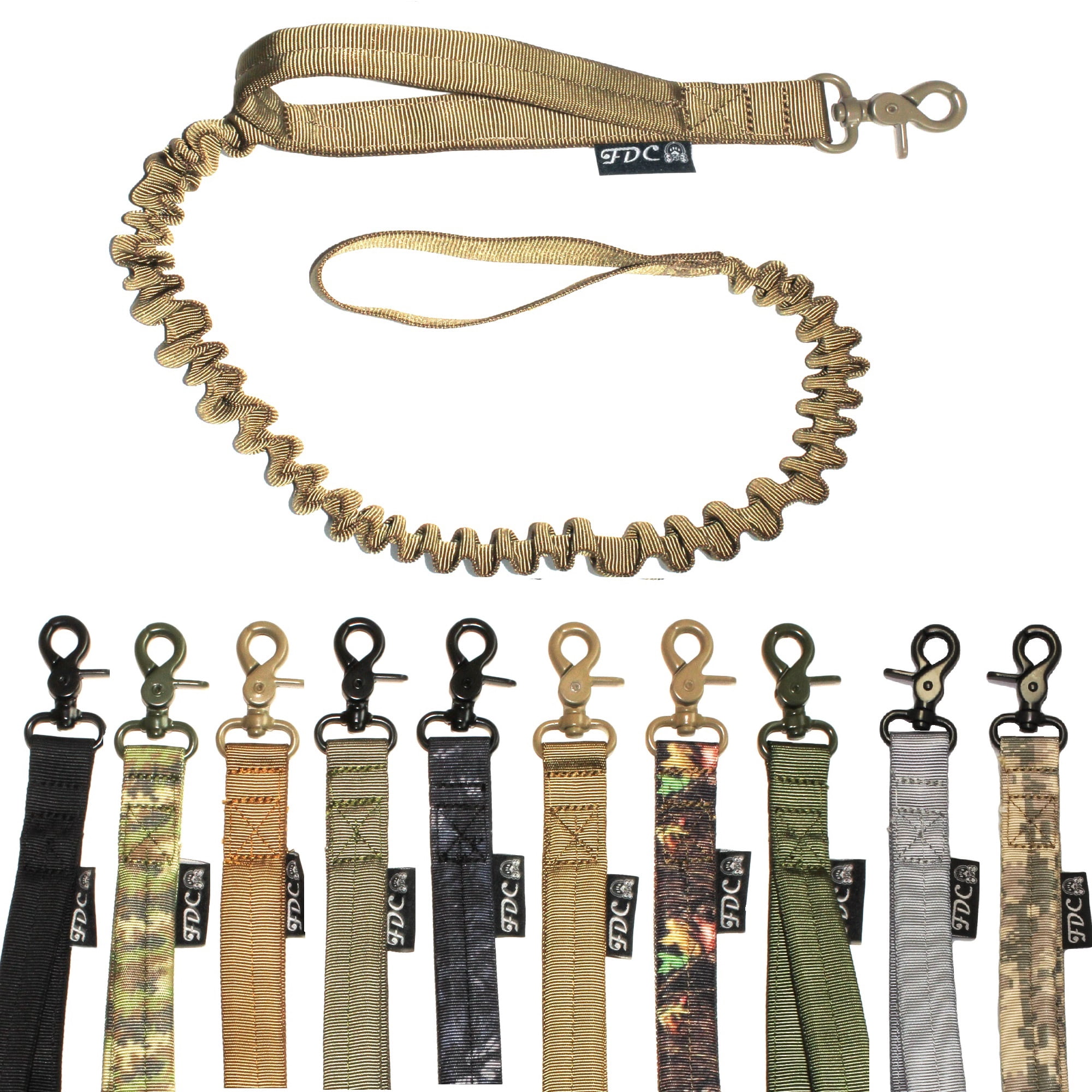 SET of Tactical COLLAR and LEASH Dog Military Army HEAVY DUTY Traning with HANDLE Width 1.5in Plastic Buckle  L: Neck 14" - 16"