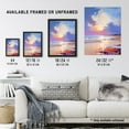 thumbnail image 3 of Beach Sunrise Abstract Oil Painting Orange Purple Blue Serene Coastal Landscape Atmospheric Dawn Clouds Unframed Wall Art Print Poster Home Decor Premium, 3 of 5