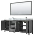 thumbnail image 2 of Wyndham Collection Wcv252580dunsm70 Daria 80" Free Standing Double Vanity Set - Dark Blue, 2 of 7