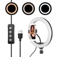 thumbnail image 1 of Lámpara fotográfica Lámpara de relleno de luz de anillo LED de 10 pulgadas Incorporada 120pcs Cuentas LED 10W Regulable 2700-5500K Temperatura de color con soporte para teléfono celular con cabezal de Abanopi Lámpara de fotografía, 1 of 7