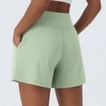 thumbnail image 5 of Womens Dress Shorts Pull on High Waisted Trouser Summer Business Womens Dressy Casual Pleated Wide Leg Ladies Shorts Green M, 5 of 7