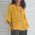 thumbnail image 2 of Birdeem Chemise Ample en Coton Uni à Manches Courtes pour Femmes, 2 of 5