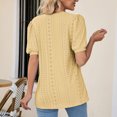 thumbnail image 4 of Diufon Summer Puff Short Sleeve T Shirts for Women Casual Solid Color Tunics V Neck Tees, 4 of 6