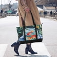thumbnail image 4 of FORMRS Canvas Laptop Tote Bag for Women with 15.6" Computer Compartments Shoulder Handbag, Red Goldfish, 4 of 7