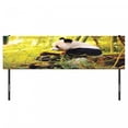 thumbnail image 3 of Panda Headboard, Big Panda Sitting Forest Eating Bamboo Tree Trunk Foliage Wilderness Picture Print, Upholstered Decorative Metal Bed Headboard with Memory Foam, King Size, Green Black, by Ambesonne, 3 of 4