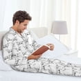 thumbnail image 6 of Pofeuu Labrador Retriever Dog Print Men's Long Sleeve Pajama Set Pijamas Para Hombres Pijamas Para Hombres Mens Pajamas Set-X-Large, 6 of 7