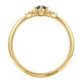 thumbnail image 4 of Birthstone Oval Ring with Shoulder Accents - Blue Sapphire (September), 4 of 5
