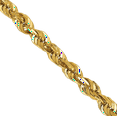 thumbnail image 2 of 14K Solid Yellow Gold 2.75mm Rope Chain Twisted Link Necklace, 2 of 4