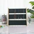 thumbnail image 3 of Wooden Jewelry Display Stand Double Layer Organizer for Necklace Bracelet Earrings Storage Rack Home Store Trade Show, 3 of 3