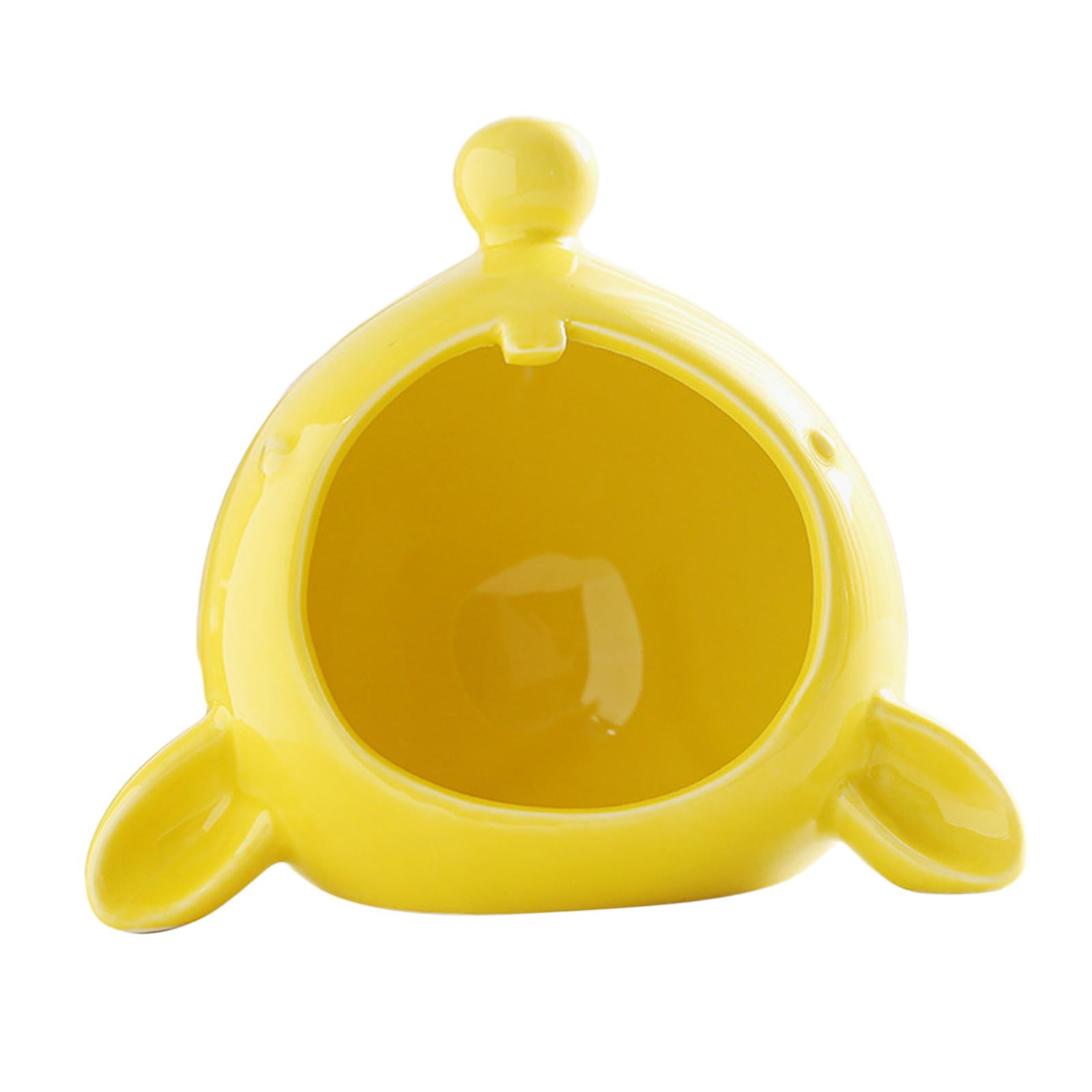 Gazechimp Hamster Hideout House Small Hut Hideaway House for Hedgehog Hamster Lemmings Yellow
