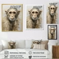 thumbnail image 4 of Designart "Silhouetted Minimalism: Monkey" Animals Monkey Floater Framed Canvas Prints, 4 of 5