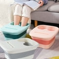 thumbnail image 1 of Vaidha Foldable Foot Bath Bucket With Handle And Lid, Portable Foot Bath Spa Bucket With Massage Acupoints, Portable Foot Bath Bucket, Foldable Spa Bucket For Foot, 1 of 6