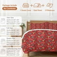 thumbnail image 6 of Western Christmas Bedding Duvet Cover Set Queen Size 4 Pieces Cowboy Boots Xmas Tree Snowflake Red Bedding Set with Zipper Closure, 1 Comforter Cover 90x92 Inches 1 Flat Sheet & 2 Pillow Cases, 6 of 7