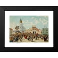 thumbnail image 2 of Klemens Bąkowski 24x18 Black Modern Framed Museum Art Print Titled - Lajkonik in the Main Market Square in Krakow (1900), 2 of 5