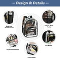 thumbnail image 4 of ALAZA Clear Backpack Cute Cat PVC Transparent BookBag, 4 of 7