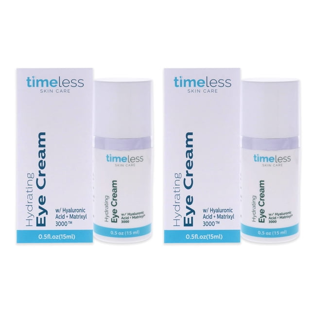 Crema de Ojos Hidratante con Ácido Hialurónico Timeless 15 mL (Paquete de 2)