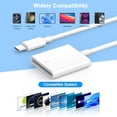 thumbnail image 3 of USB C SD Card Reader for iPhone 16, USB Type C to SD Card Adapter Trail Game Camera Viewer Memory Card Reader Compatible for iPhone 16/16 Plus/16 Pro/16 Pro Max/15/15 Plus/15 Pro/15 Pro Max, iPad Pro, 3 of 5