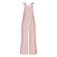 thumbnail image 2 of UPPADA Womens Backless Adjustable Straps Jumpsuit Solid Tall and Long Wide Leg Overall Casual Wear One Piece Jumpsuit Pink,L, 2 of 3