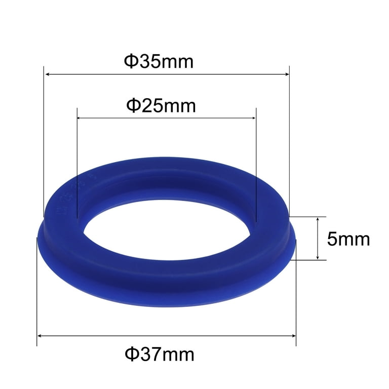Uxcell 25mm x 35mm x 5mm UN Radial Shaft Oil Seal PU Blue 5