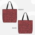 thumbnail image 4 of Large-Capacity Zipper Single-Shoulder Convenience Bag 15.7×19.6 Inches, Wear-Resistant And Water-Repellent, Can Be Carried By Hand Or On One Shoulder Leopard Print Pattern Red And Black_1, 4 of 8