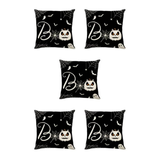 QualitChoice Soft And Easy-care Halloween Throw Pillow Covers For Creepier Look JYM328-3 5Set