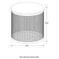 thumbnail image 3 of Aurora Round Drum Base Accent Side Table Natural and Black, 3 of 8