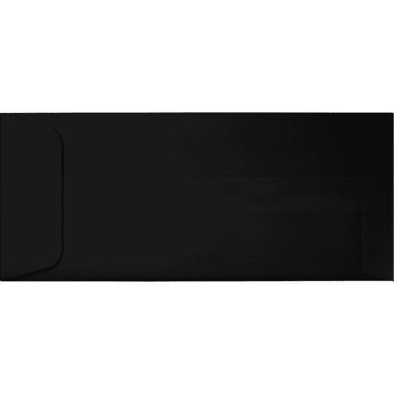 LUXPaper #10 Open End Envelopes w/Peel & Press, 4 1/8 x 9 1/2, Black Linen, 50/Pack