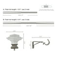 thumbnail image 7 of Better Homes & Gardens 1” Clear Acrylic Square Single Curtain Rod, Brushed Nickel, 120-180”, 7 of 7