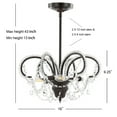 thumbnail image 2 of JONATHAN Y Caroline 16" Metal/Crystal LED Adjustable Chandelier, Oil Rubbed Bronze, JYL9521A, 2 of 7