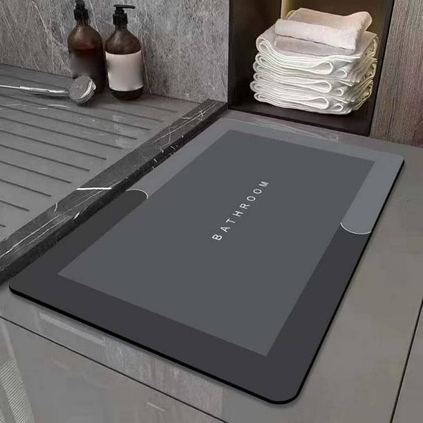 Alfombrilla de , alfombrilla de antideslizante, suave, alfombra de absorbente de agua, alfombrilla de de , alfombrilla de , Rectángulo Negro L perfecl alfombra de baño