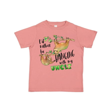 

Inktastic Id Rather Be Hanging with my Uncle- Cute Sloths Gift Toddler Boy or Toddler Girl T-Shirt