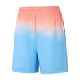 thumbnail image 3 of Fashion YLSDY Men's Trendy Gradient Color Shorts Summer Baggy Drawstring Beach Shorts with Pockets Elastic Waist Short 2025 Sky Blue S, 3 of 3