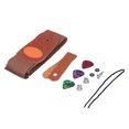 thumbnail image 6 of BIMZUC Premium Adjustable Cotton Guitar Strap with Neck Belt, Celluloid Picks, and Complete Installation Parts for Electric & Acoustic Guitars, Coffee Brown Color, 6.3 inches / 16 cm, 6 of 9