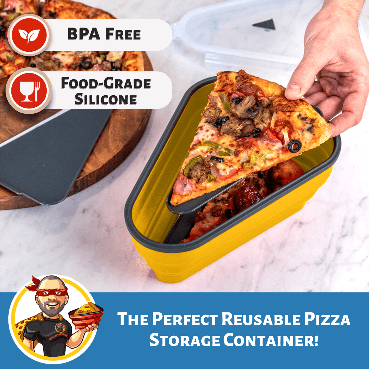 Food Grade Silicone Pizza Box, Can Store Pizza, Pastry Food Lunch Storage  Box, Refrigerator Microwave Oven Can Be Used, For School, Outdoor, Business  Trip, Travel, Home Kitchen Supplies - Temu