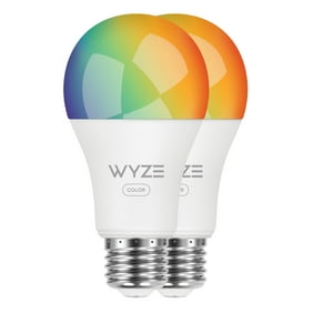 Wyze Color Light Bulb, 2-pack, Smart Home Bulb with 1,100 Lumens, 75W