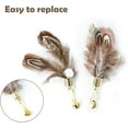 thumbnail image 4 of XINQIHANG Cat Insect Feather Toys Replacement Cat Toy Wand Refills, 6 Pieces Natural Insect Cat Toy Feathers Refill, Interactive Cat Teaser Wand Attachments, with Bell, 4 of 7