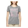 thumbnail image 2 of Wild Bobby Breast Cancer Survivor Nutrition Facts Breast Cancer Awareness Women Graphic Tee, Heather Grey, Large, 2 of 6