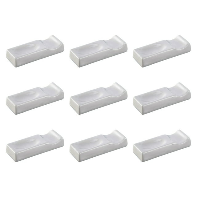 Injueey 9x vajilla de palillos de cerámica lisa blanca diseñada para una mayor durabilidad, soporte para palillos fácil de limpiar Mostrada blanco+8*3*1.5 cm