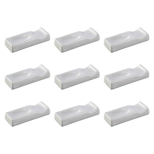 Matsuzay Soporte elegante esencial para palillos de cocina, vajilla de cerámica para todas las ocasiones, 9 piezas Mostrada blanco+8*3*1.5 cm