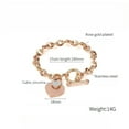 thumbnail image 4 of Stainless Steel Multicolor Heart-Shaped Bracelet OT Buckle Ladies and Girls Jewelry Gift, 4 of 5