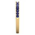 thumbnail image 4 of 0.285 ctw Wedding Band for Women - 14K Yellow Gold Simulated Tanzanite Stackable Eternity Ring, 4 of 6