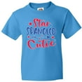 thumbnail image 3 of Inktastic 4th of July Star Spangled Cutie with Blue and Red Stars Youth T-Shirt, 3 of 5