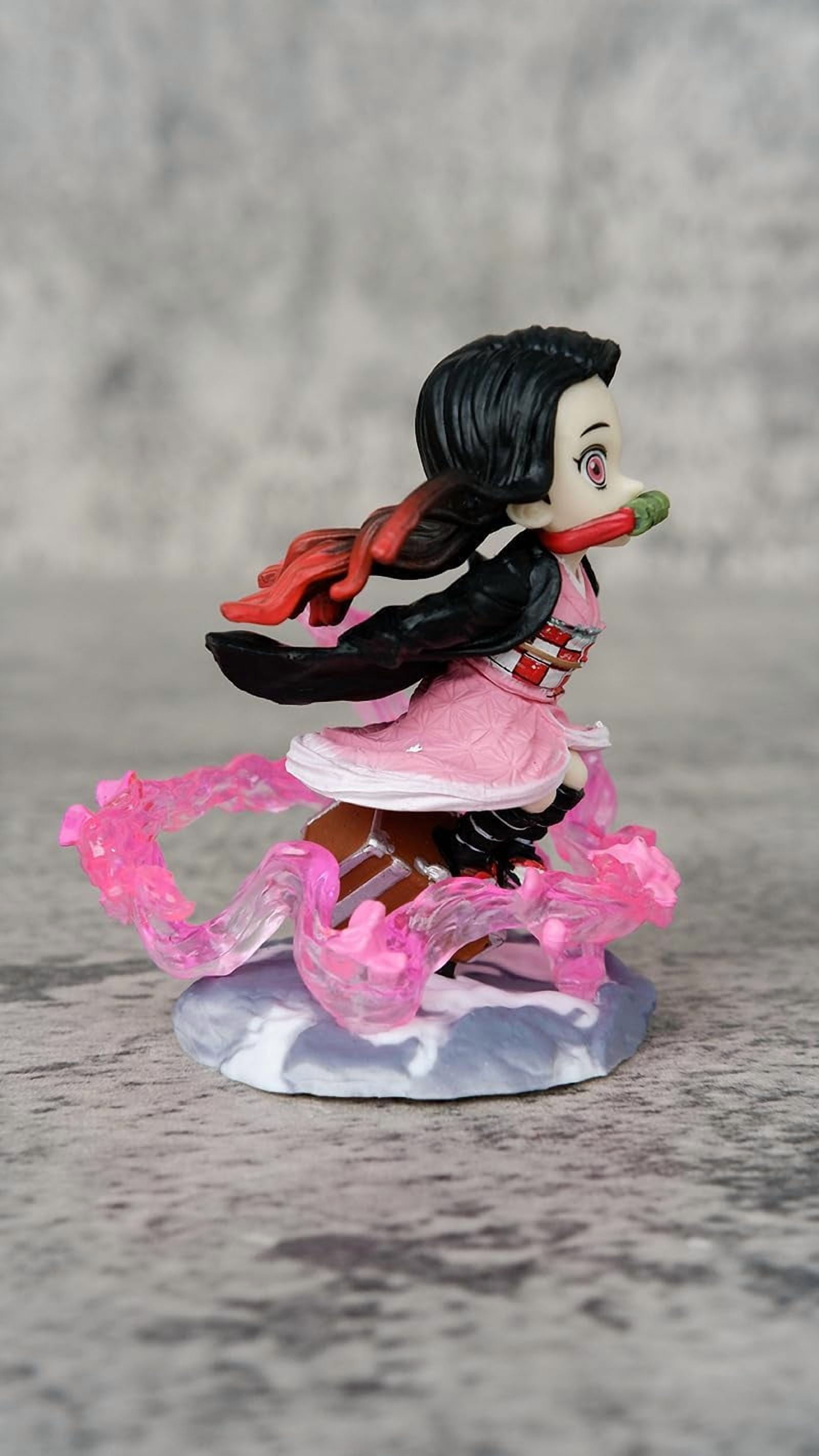 New Tanjirou, Nezuko Figure Statues 10cm/3.9inch PVC Character Figurine Cosplay Action Figures Model Collectible Anime Ornament (Kamado Nezuko)