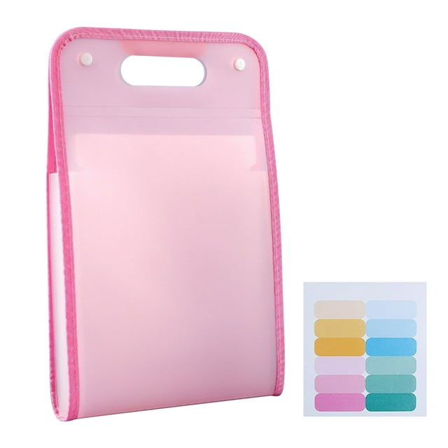 Organizador de Carpetas Expandible con 13 Bolsillos y Etiquetas, Impermeable, Tipo Acordeón, para Documentos Tamaño Carta A4, Porta Recibos Portátil para La Escuela, La Oficina y Viajes.